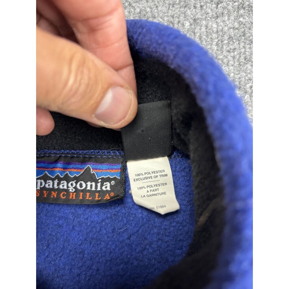 Vintage Patagonia Synchilla Fleece Vest Womens XS Blue Full Zip Made USA 90s - Picture 4 of 7